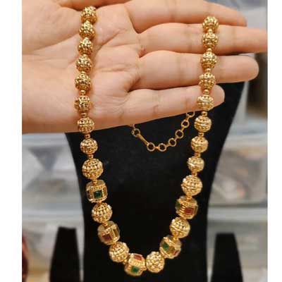 "1gram Gold Bead Necklace - code B01 - Click here to View more details about this Product